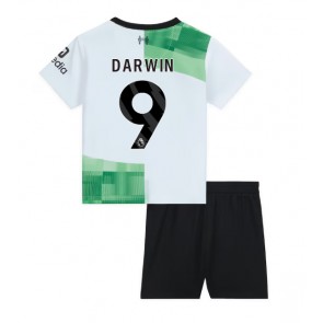 Liverpool Darwin Nunez #9 babykläder Bortatröja barn 2023-24 Korta ärmar (+ Korta byxor)